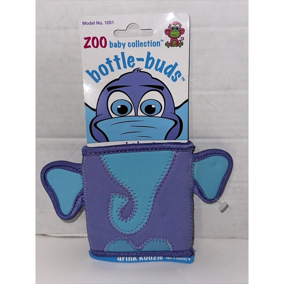 KidKusion Other - KidKusion Bottle-Bud Koozie Elephant Zoo Baby Collection Neoprene Beverage Hold